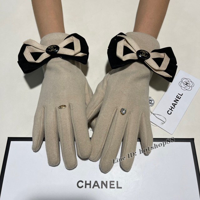 CHANEL專門店2022新款羊毛十懶兔毛內裏加絨女士手套 香奈兒懶兔毛羊毛手套 mmyj1668